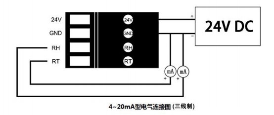 温湿度控制器接线图图片